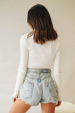 Load image into Gallery viewer, Her Motion Button Front Knit Top // White