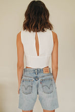 Load image into Gallery viewer, True Romance Button Front Top // White