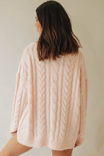 Load image into Gallery viewer, Straight To Paris Button Front Knit Cardigan // Baby Pink