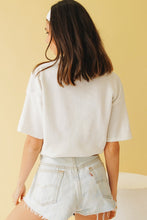 Load image into Gallery viewer, The Stones Drawstring Knit Top // White