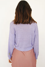 Load image into Gallery viewer, Italian Love Button Front Knit Top // Lilac