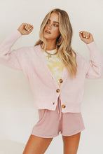 Load image into Gallery viewer, Girl Meets Boy Button Front Knit Cardigan // Pink