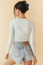 Load image into Gallery viewer, In The Loop Ribbed Knit Top // Mint