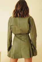 Load image into Gallery viewer, The Lookbook Button Front Mini Dress // Khaki