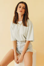 Load image into Gallery viewer, Fast Forward Stripe Tee // Sage