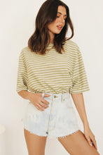 Load image into Gallery viewer, The Edit Stripe Tee // Sage