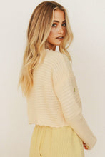 Load image into Gallery viewer, Paris 1994 Button Front Knit Top // Natural