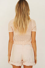 Load image into Gallery viewer, Say Something Button Front Knit Top // Blush