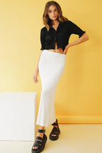 Load image into Gallery viewer, Frontline Button Front Knit Top // Black