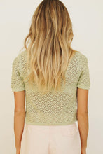 Load image into Gallery viewer, Say Something Button Front Knit Top // Sage