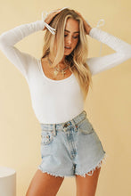 Load image into Gallery viewer, The Statement Drawstring Bodysuit // White