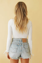 Load image into Gallery viewer, The Statement Drawstring Bodysuit // White