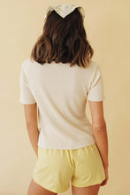 Load image into Gallery viewer, Camera Style Button Front Knit Top // Natural