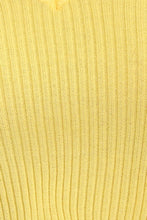 Load image into Gallery viewer, Classic Chic Ribbed Knit Top // Lemon