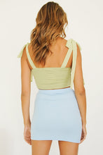 Load image into Gallery viewer, VG Eastside Ribbed Mini Skirt // Sky