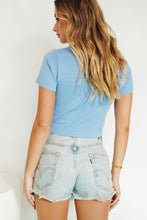 Load image into Gallery viewer, Along The Street Button Front Knit Top // Blue