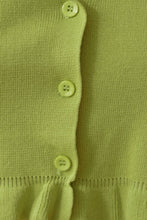 Load image into Gallery viewer, Vintage Lover Button Front Knit Top // Lime