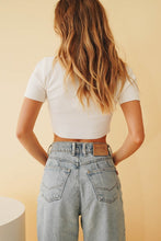 Load image into Gallery viewer, Along The Street Button Front Knit Top // White