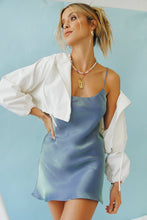 Load image into Gallery viewer, VG A 90's Muse Bias Cut Mini Dress // Blue