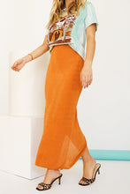 Load image into Gallery viewer, VG Check It Out Maxi Skirt // Tangerine
