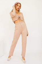 Load image into Gallery viewer, Wine & Late Nights Knit Pants // Beige