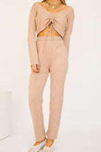 Load image into Gallery viewer, Wine & Late Nights Knit Pants // Beige