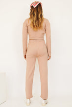 Load image into Gallery viewer, Wine & Late Nights Drawstring Knit Top // Beige