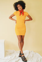 Load image into Gallery viewer, Eyes On You Ribbed Mini Dress // Yellow