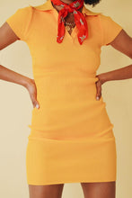 Load image into Gallery viewer, Eyes On You Ribbed Mini Dress // Yellow
