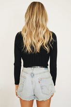 Load image into Gallery viewer, Just Landed Knit Top // Black