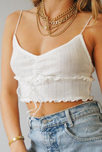 Load image into Gallery viewer, Italian Wines Tie Front Cami // White