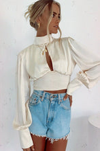 Load image into Gallery viewer, Late Night Cocktails Tie Back Top // Cream