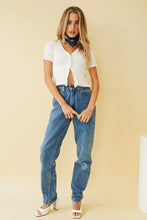 Load image into Gallery viewer, Kit Button Front Knit Top // White