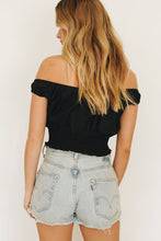 Load image into Gallery viewer, Parisian Friends Tie Front Top // Black