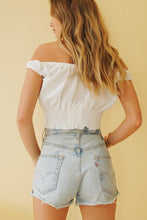 Load image into Gallery viewer, Parisian Friends Tie Front Top // White