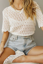 Load image into Gallery viewer, She's Like Art Knit Top // Cream