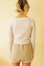 Load image into Gallery viewer, Wild West Ribbed Knit Top // Natural