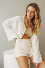 Load image into Gallery viewer, Sunday Mornings Button Front Knit Top // Cream