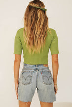 Load image into Gallery viewer, An Italian Story Button Front Knit Top // Lime