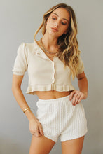 Load image into Gallery viewer, Vintage Lover Button Front Knit Top // Natural