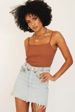 Load image into Gallery viewer, Only Natural Ribbed Knit Cami // Chocolate