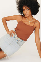 Load image into Gallery viewer, Only Natural Ribbed Knit Cami // Chocolate