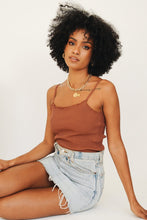 Load image into Gallery viewer, Only Natural Ribbed Knit Cami // Chocolate