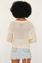 Load image into Gallery viewer, New Light Button Front Knit Top // Natural