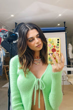 Load image into Gallery viewer, VG Switch Up Tie Front Knit Top // Lime