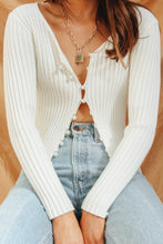 Load image into Gallery viewer, Parisian Chic Ribbed Knit Top // White