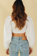 Load image into Gallery viewer, VG French Twist Linen Top // White