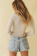 Load image into Gallery viewer, Sunset Cocktails Button Front Knit Top // Natural