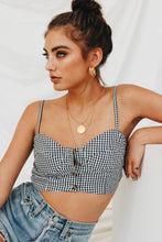 Load image into Gallery viewer, VG Cool Brit Check Crop // Black