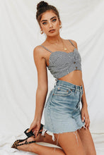 Load image into Gallery viewer, VG Cool Brit Check Crop // Black